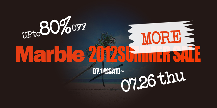 本日よりMarble web store summer more saleスタートです