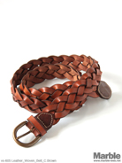 vasco Leather Woven Belt